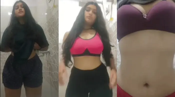 Sexy Girl Pressing Her Boobs HD